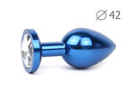 BLUE PLUG LARGE (втулка анальная), L 93 мм D 42 мм, вес 170г, цвет кристалла бесцветн, арт. BLUL-01