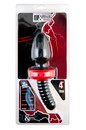 Анальная вибровтулка TOYFA Black&Red для фистинга, силиконовая, черная, 10 см, Ø 5 см 901338-5
